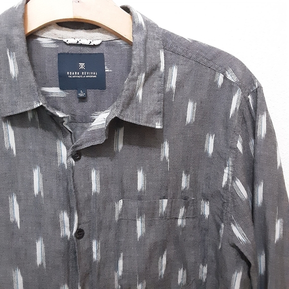 Roark Ikat Lightweight Button Long Sleeve Shirt
